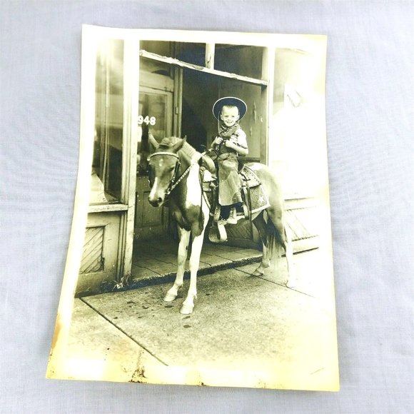 Early Twentieth Century Photos 1 Metal Mounted Masons Plaque 1 Boy on Pony 2pc - Picture 5 of 8